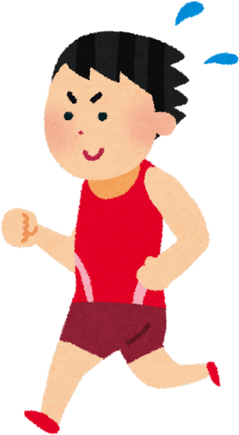 Illustration of a Determined Runner in a Marathon